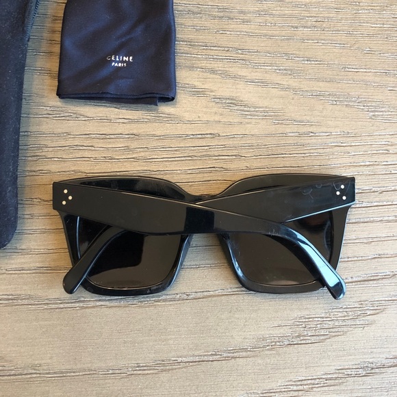 Celine Sunglasses Sunnies Black Oversized Square 41076S - Picture 4 of 6